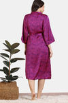 Zivame Primrose Woven Robe - Dark Purple — thumbnail 3